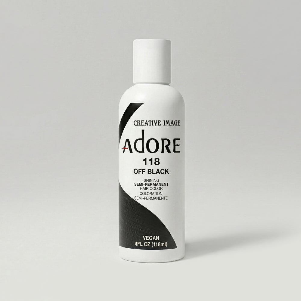 Adore Semi-Permanent Hair Color 118 Off Black 4 oz