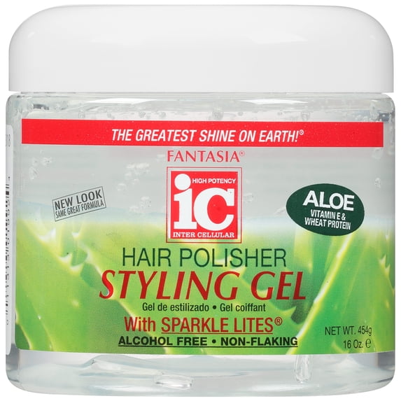 Fantasia IC Hair Polisher Styling Gel with Sparkle Lites 16 oz
