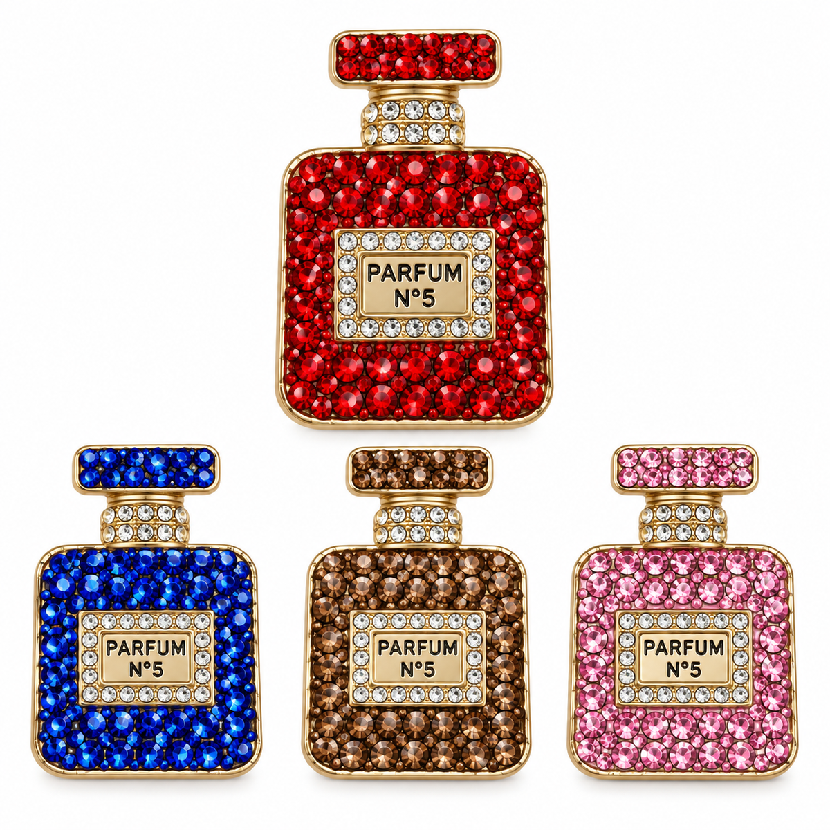 Perfume bottle rhinestone charm