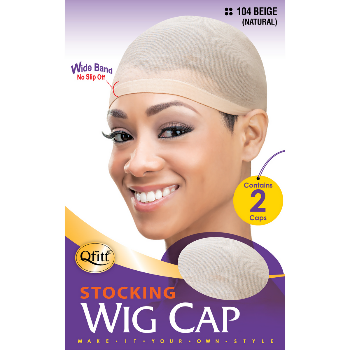Qfitt Stocking Wig Cap Natural #104