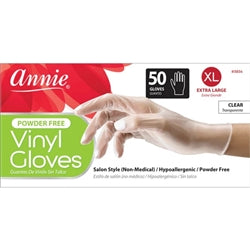 Vinyl Gloves 50ct X-Large - Clear Annie powder free vinyl gloves