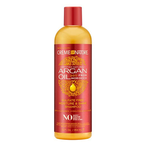 Argan Oil Shampoo by Creme of Nature, Moisture & Shine Shampoo, Sulfate Free Hair Care Formula, Nourishes, Hydrates, Detangles