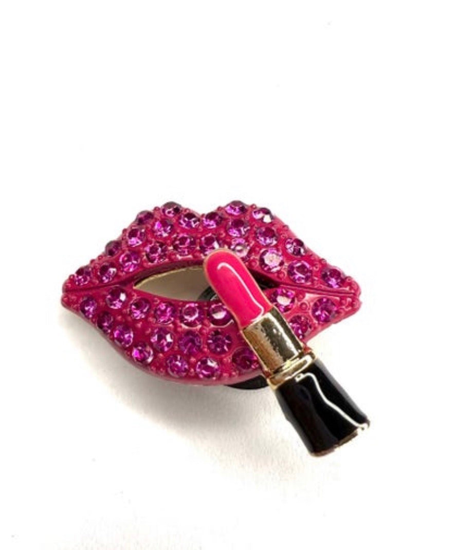 Lips Rhinestone Charm
