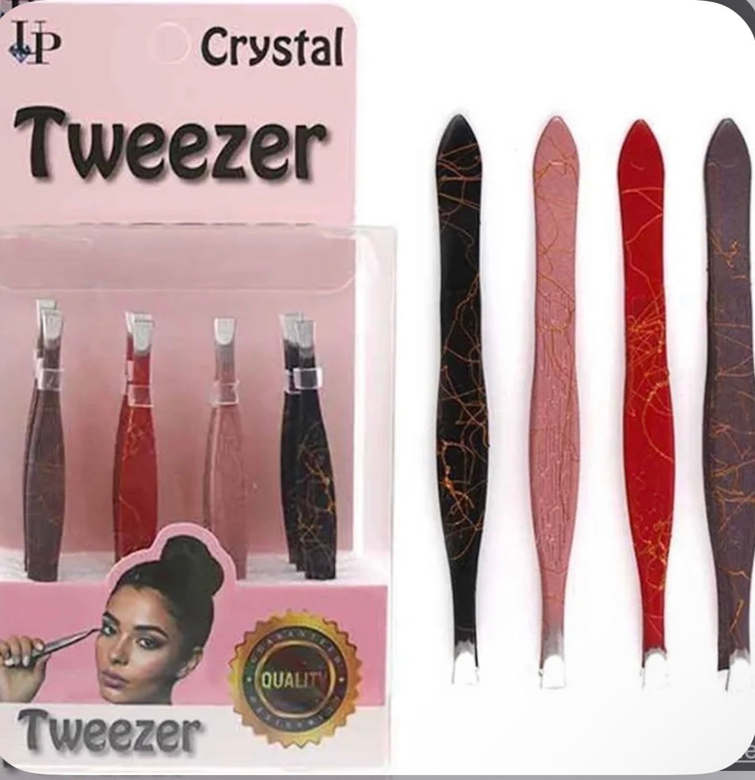 Crystal Handle Eyebrow Tweezer – Assorted Colors