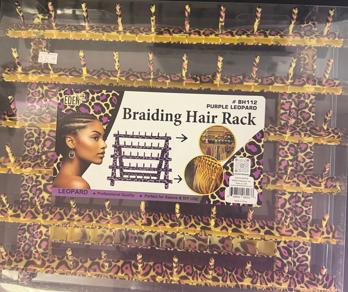 EDEN Braiding Hair Rack – Purple Leopard BH112