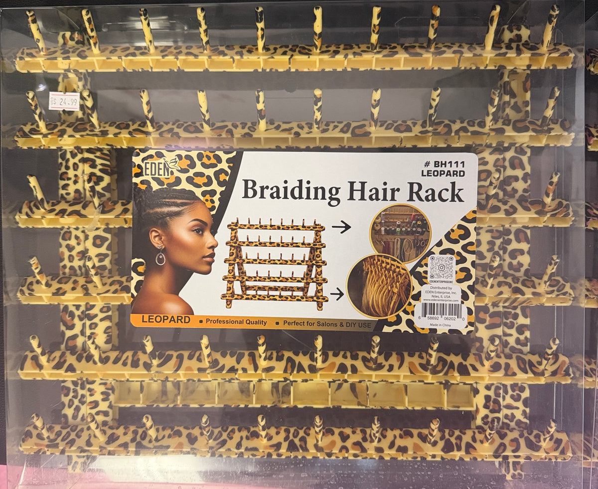 EDEN Braiding Hair Rack – Purple Leopard BH112