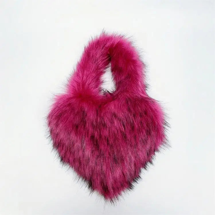 Luxury Fur heart Hand Bag