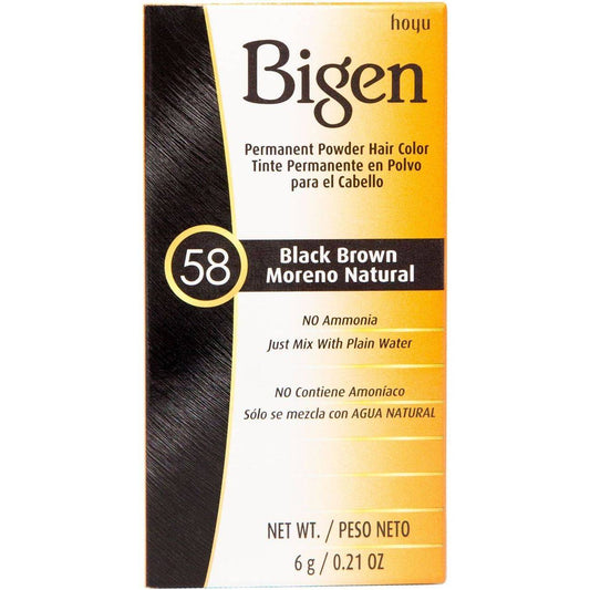 Bigen Permanent Powder Hair Color 58 Black Brown