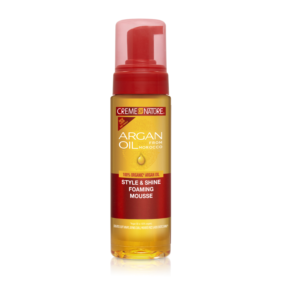 Creme of Nature Argan Oil Style and Shine Foaming Mousse 7 oz