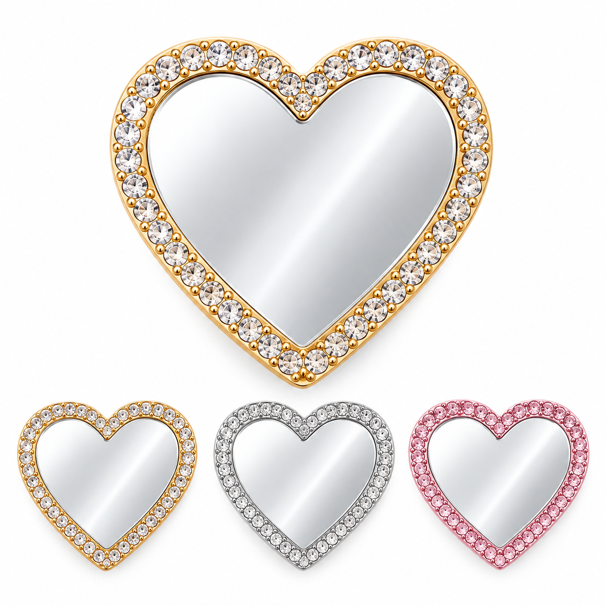 Heart mirror charm