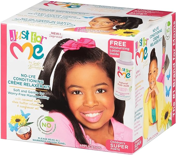 Just For Me No-Lye Conditioning Creme Relaxer Kit Super