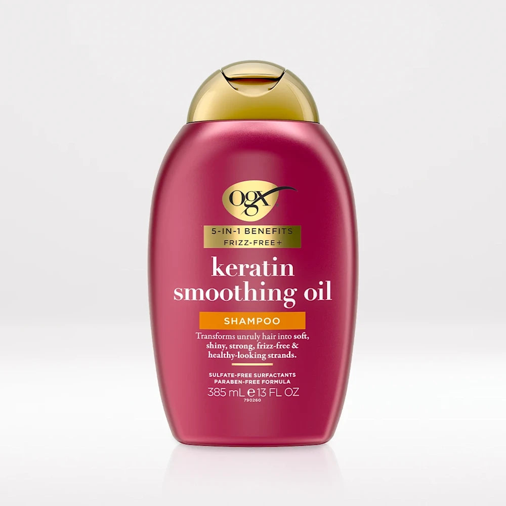 OGX Frizz-Free + Keratin Smoothing Oil Shampoo 13 oz