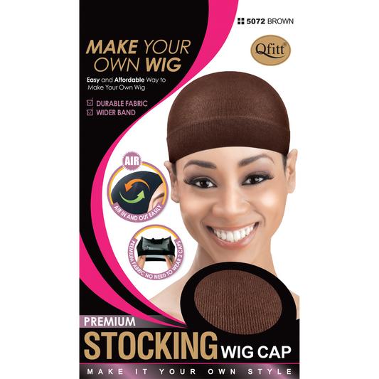 Qfitt Premium Stocking Wig Cap Brown 5072
