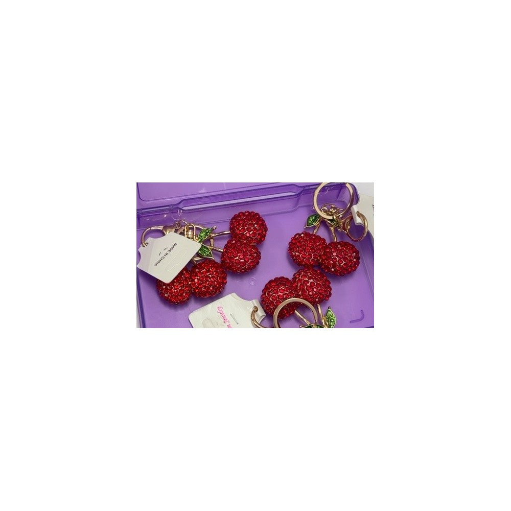 Rhinestone Cherry Bag Charm product photo