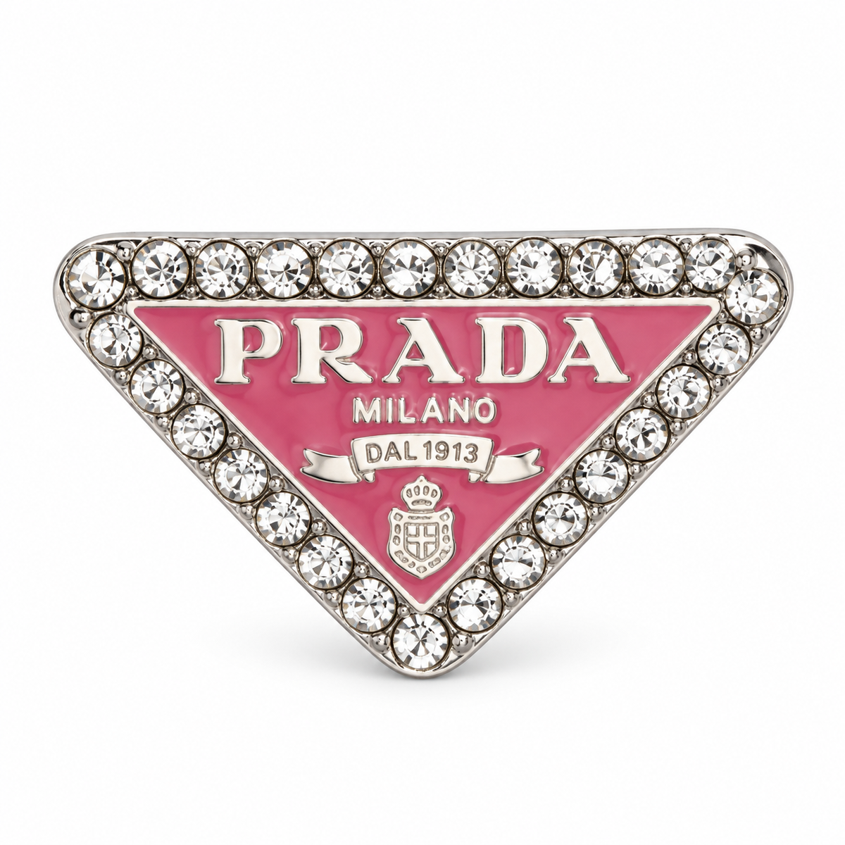 Prada Inspired Triangle Charm white background photo