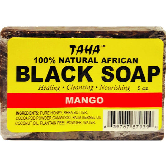 TAHA African Black Soap Mango 5 oz